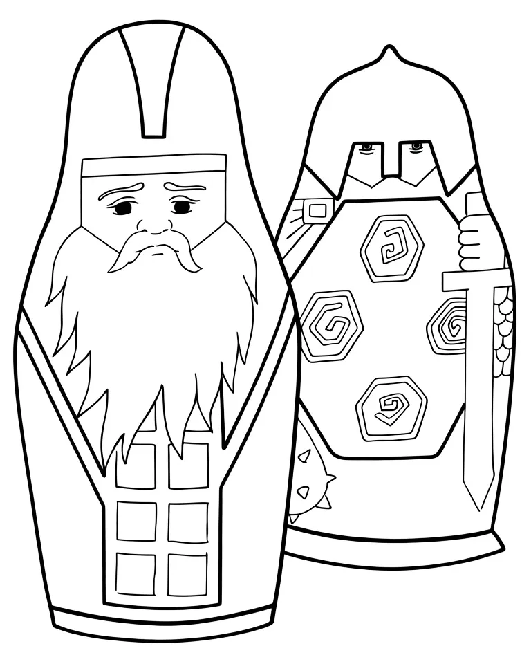 Матрешка Боярин и Витязь