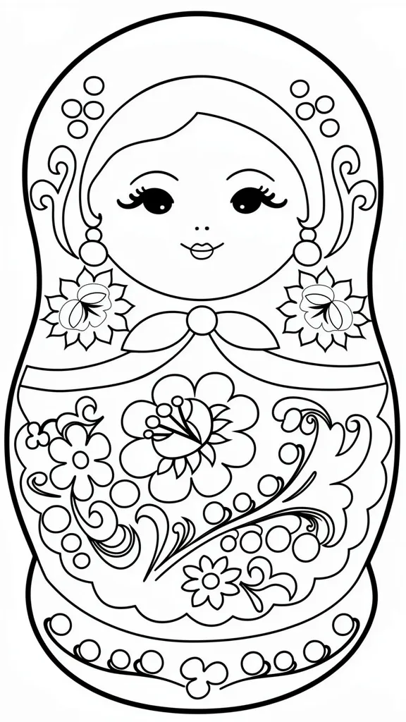 Матрешка в узорах