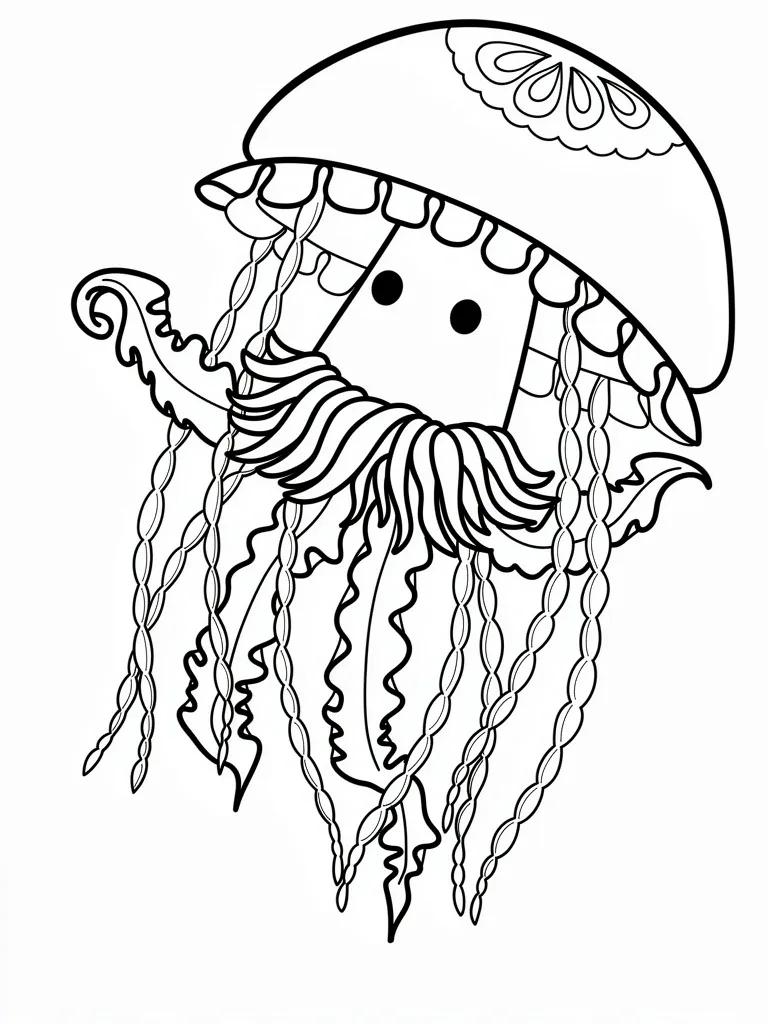 Медуза плавает в море