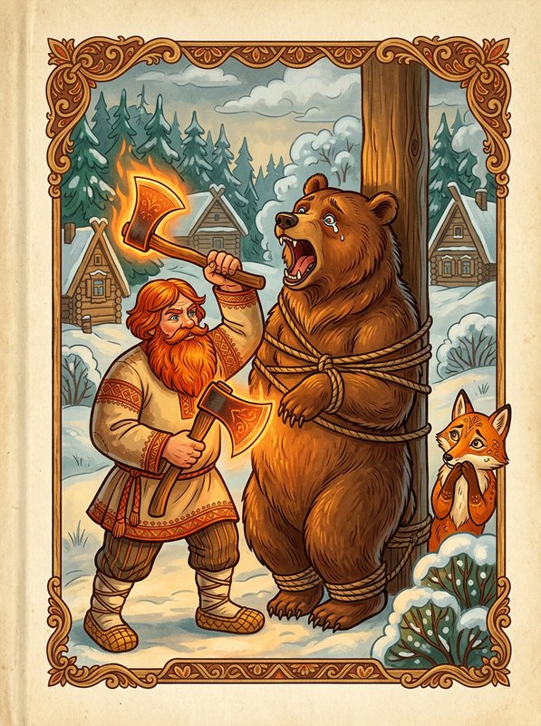 Медведь, лиса, слепень и мужик