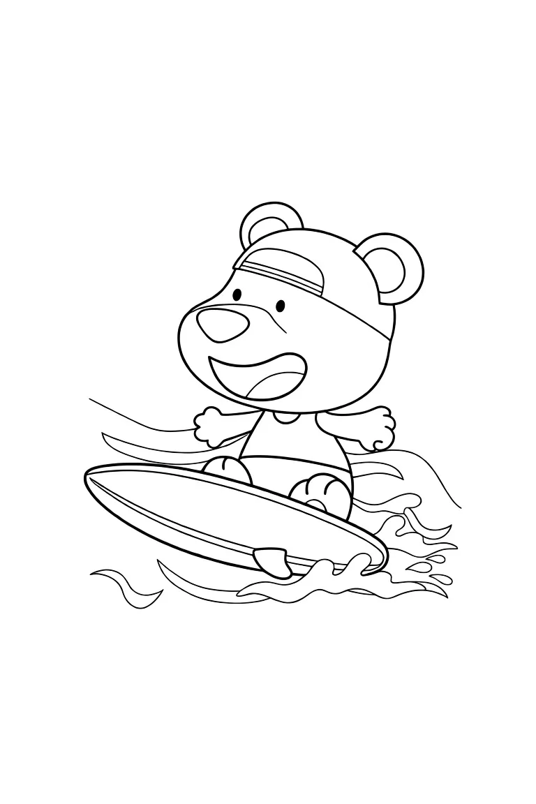 Медвежонок серфингист