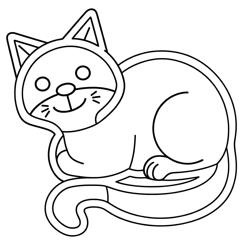 Милая кошка отдыхает