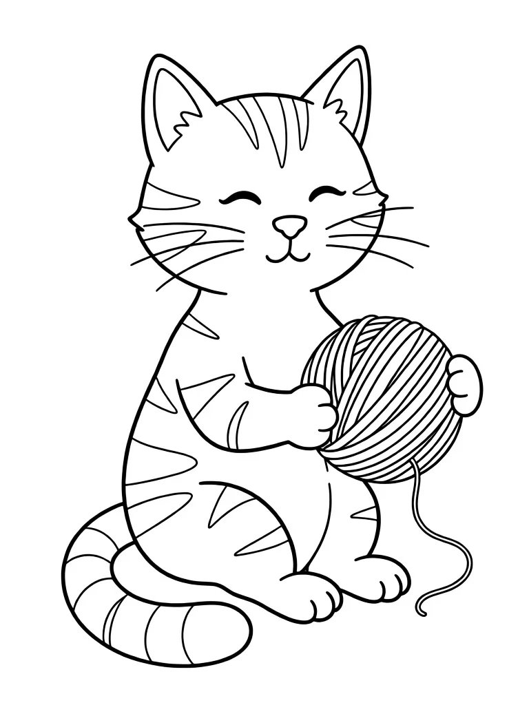 Милая полосатая кошка