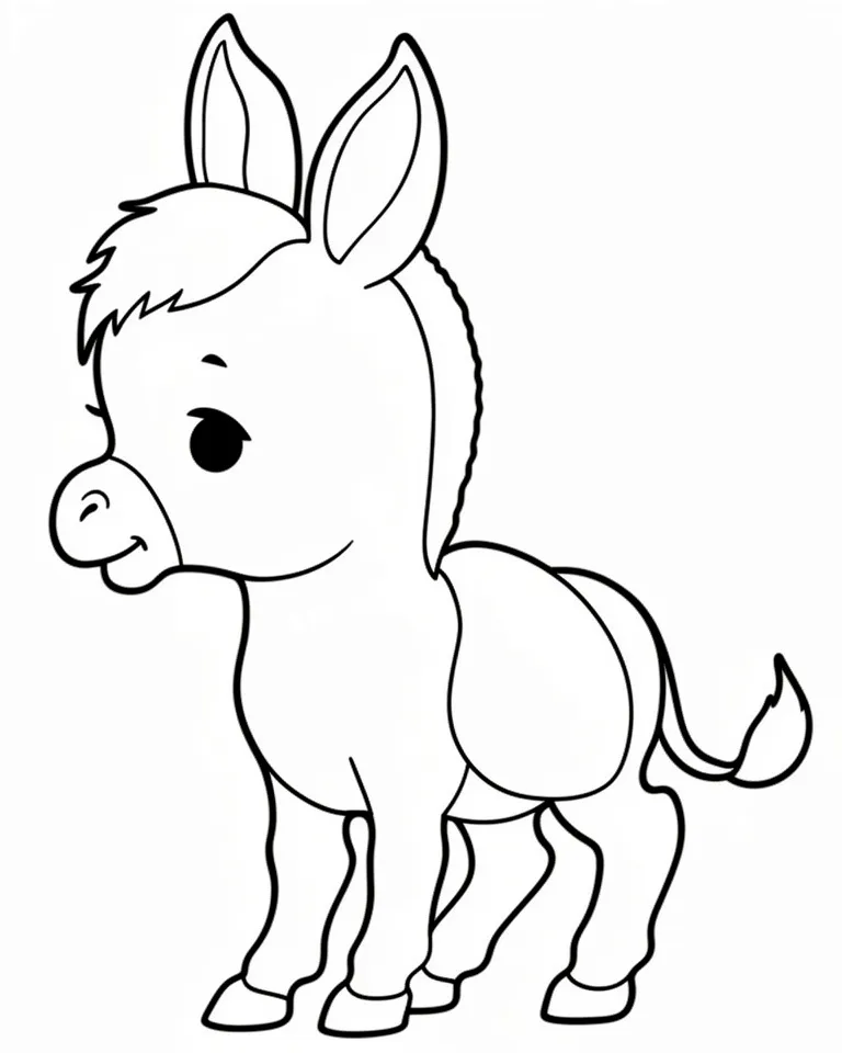 Милый маленький ослик