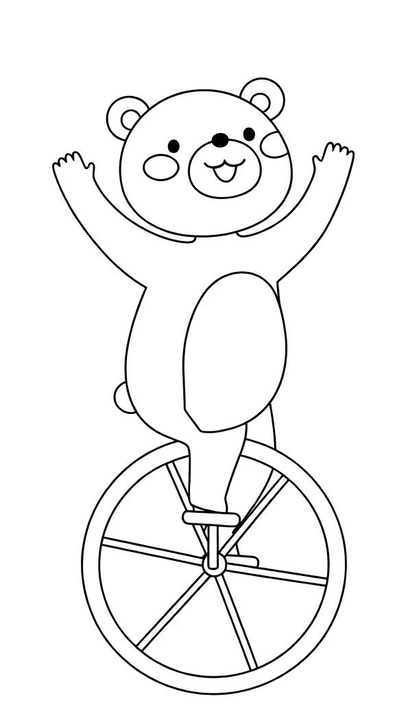 Мишка на моноцикле