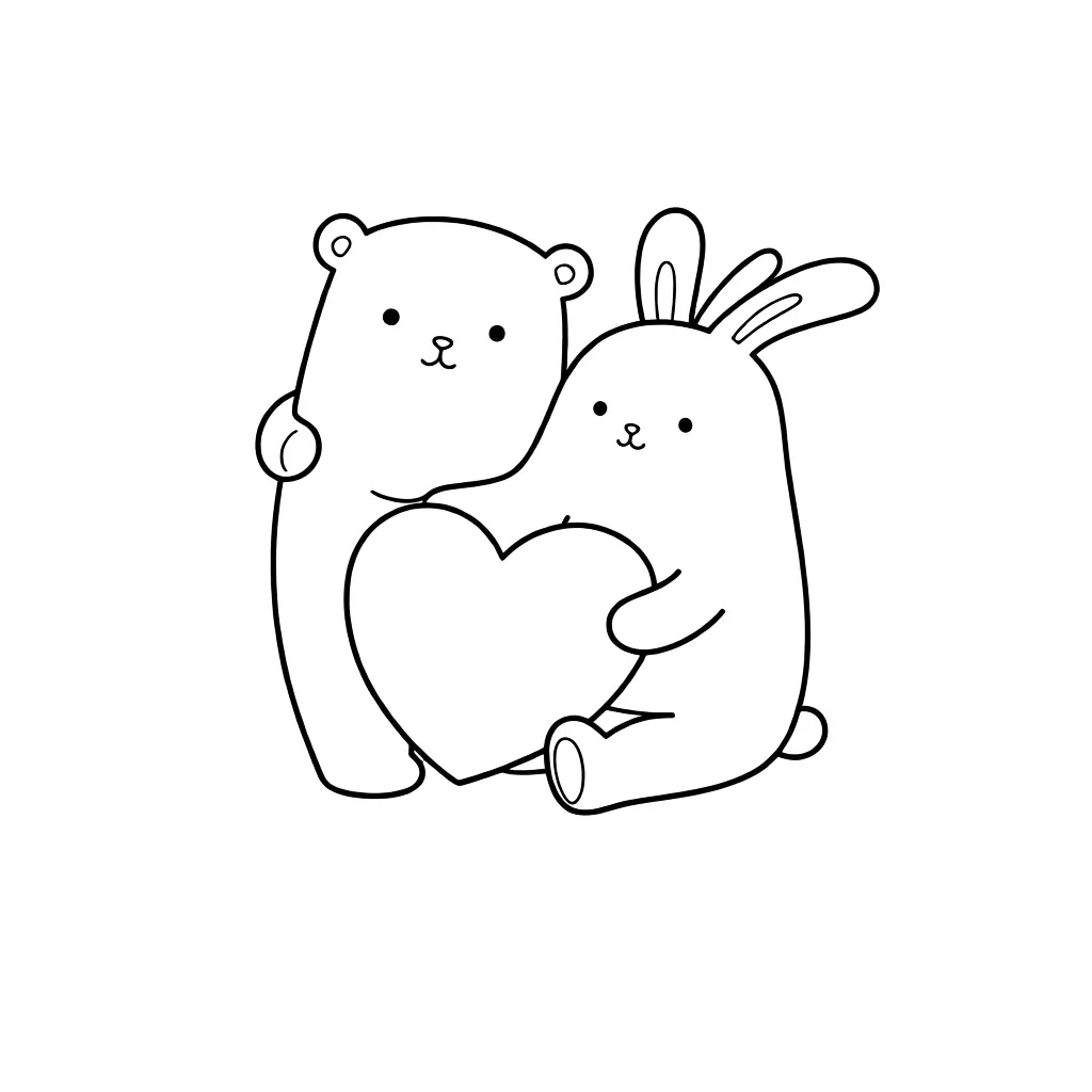 Мишка с зайкой друзья