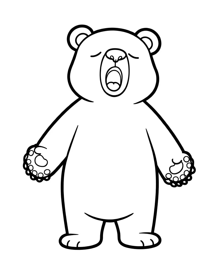 Мишка зевает