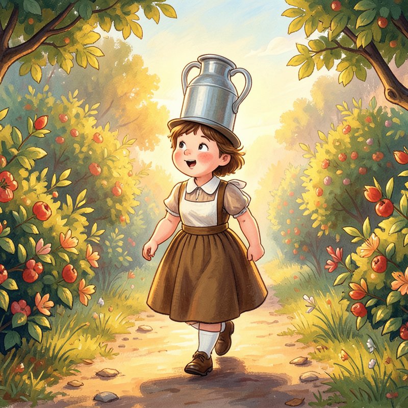 Молочница и горшок с молоком