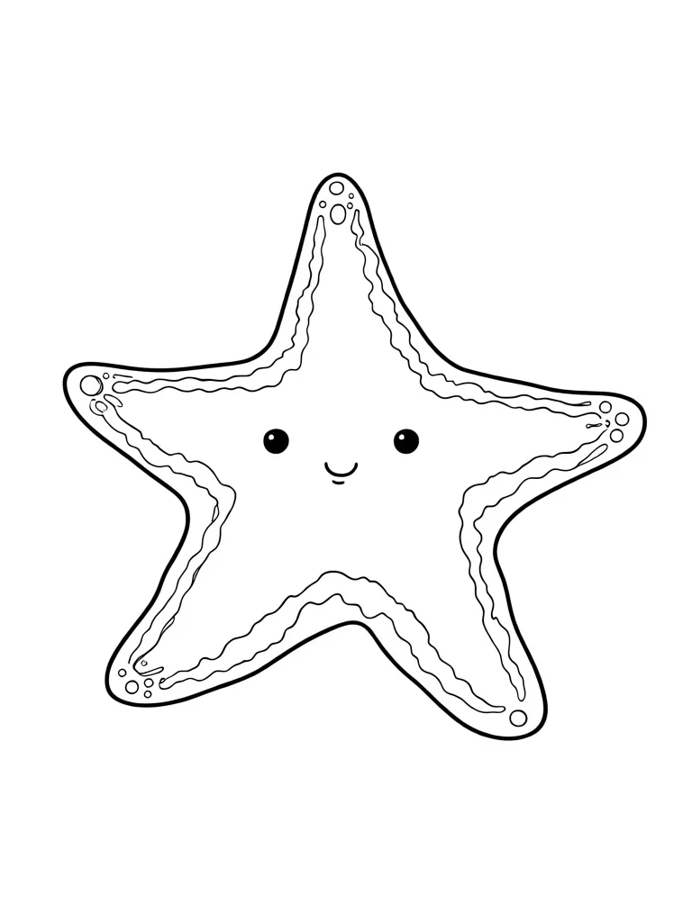 Морская звездочка в море