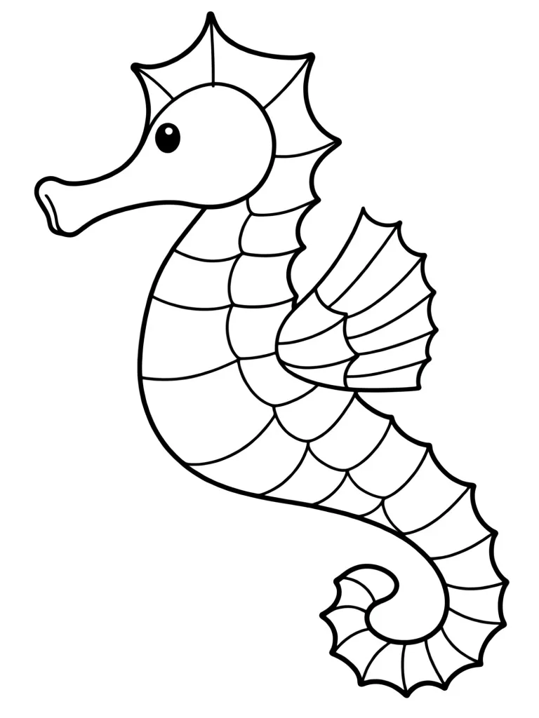 Морской конек плывет