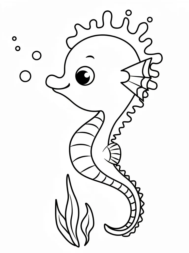 Морской конек под водой