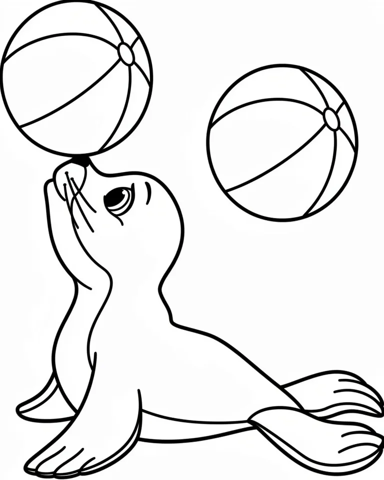 Морской котик играется