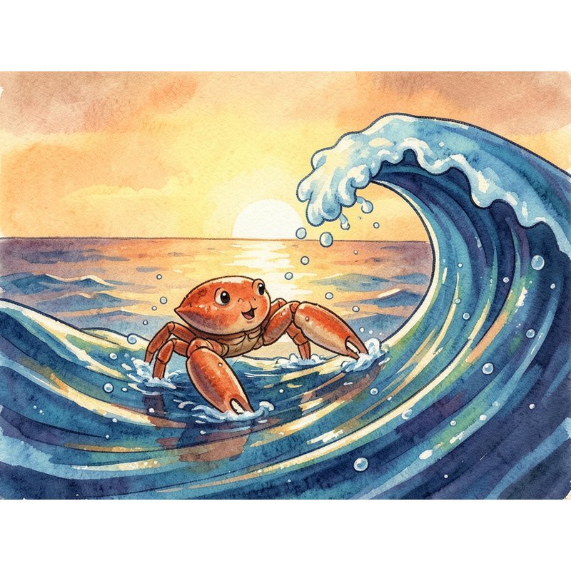 Морской краб, который играл с морем