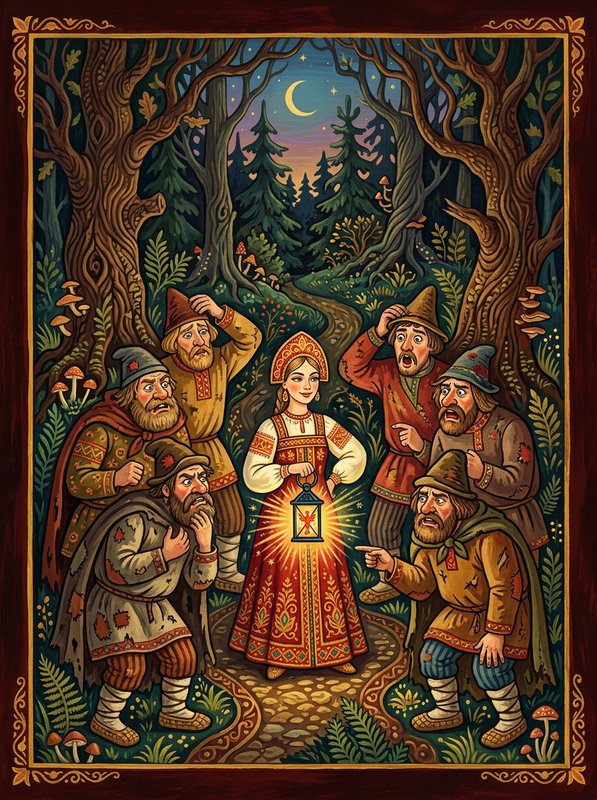 Мудрая девица и семь разбойников