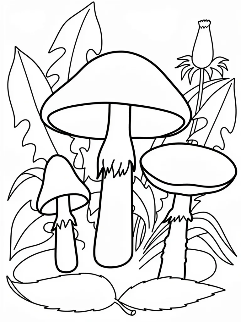 Мухоморы в лесу