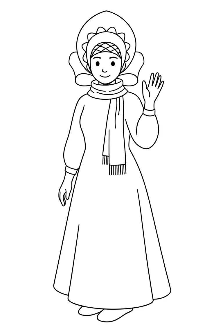 Наряд с кокошником Нижегородской губернии