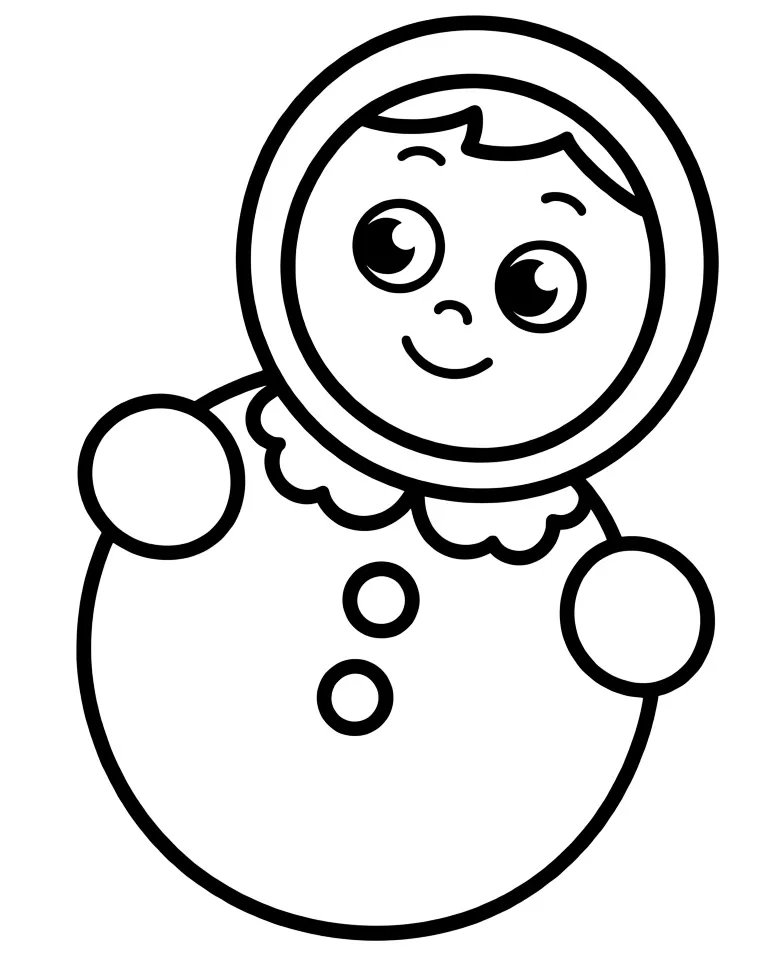 Неваляшка с красными щёчками