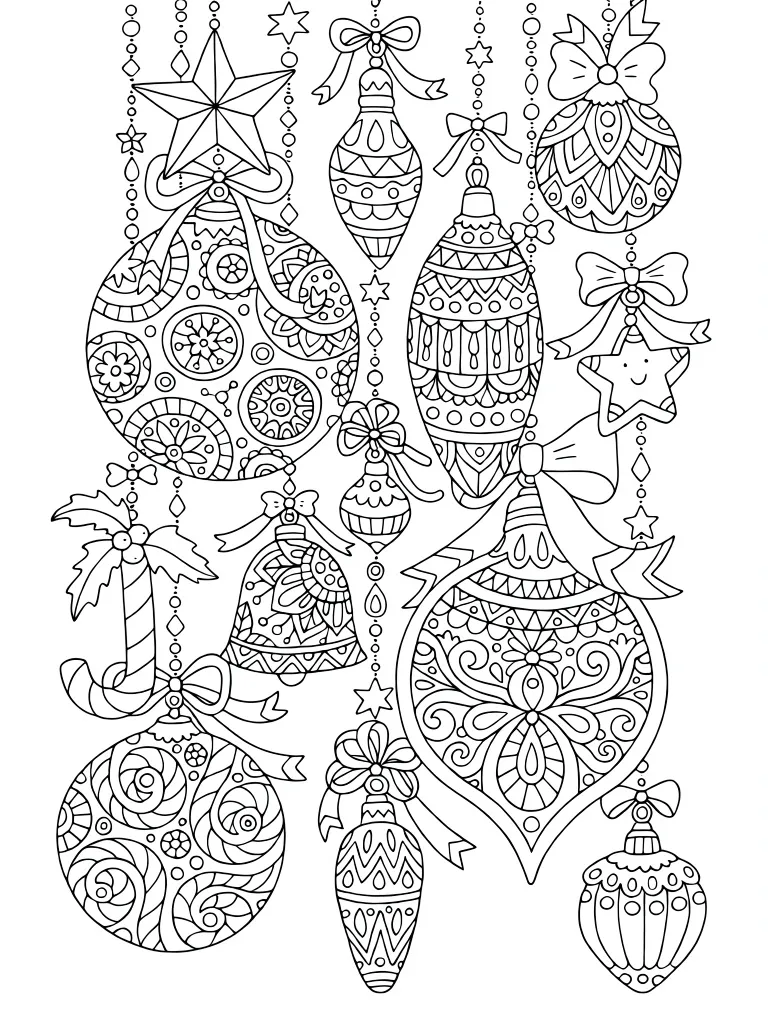 Новогодние игрушки с узорами