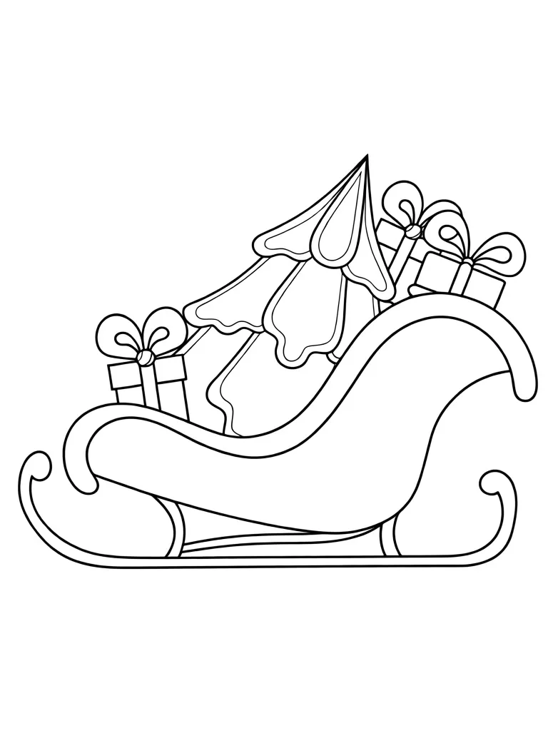 Новогодние сани с подарками