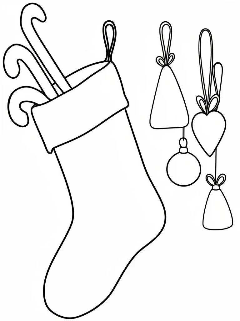 Новогодний носок с игрушками