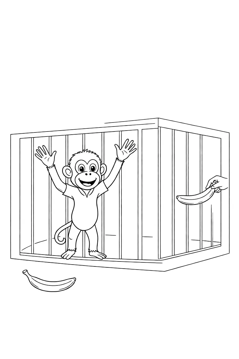 Обезьянка в зоопарке