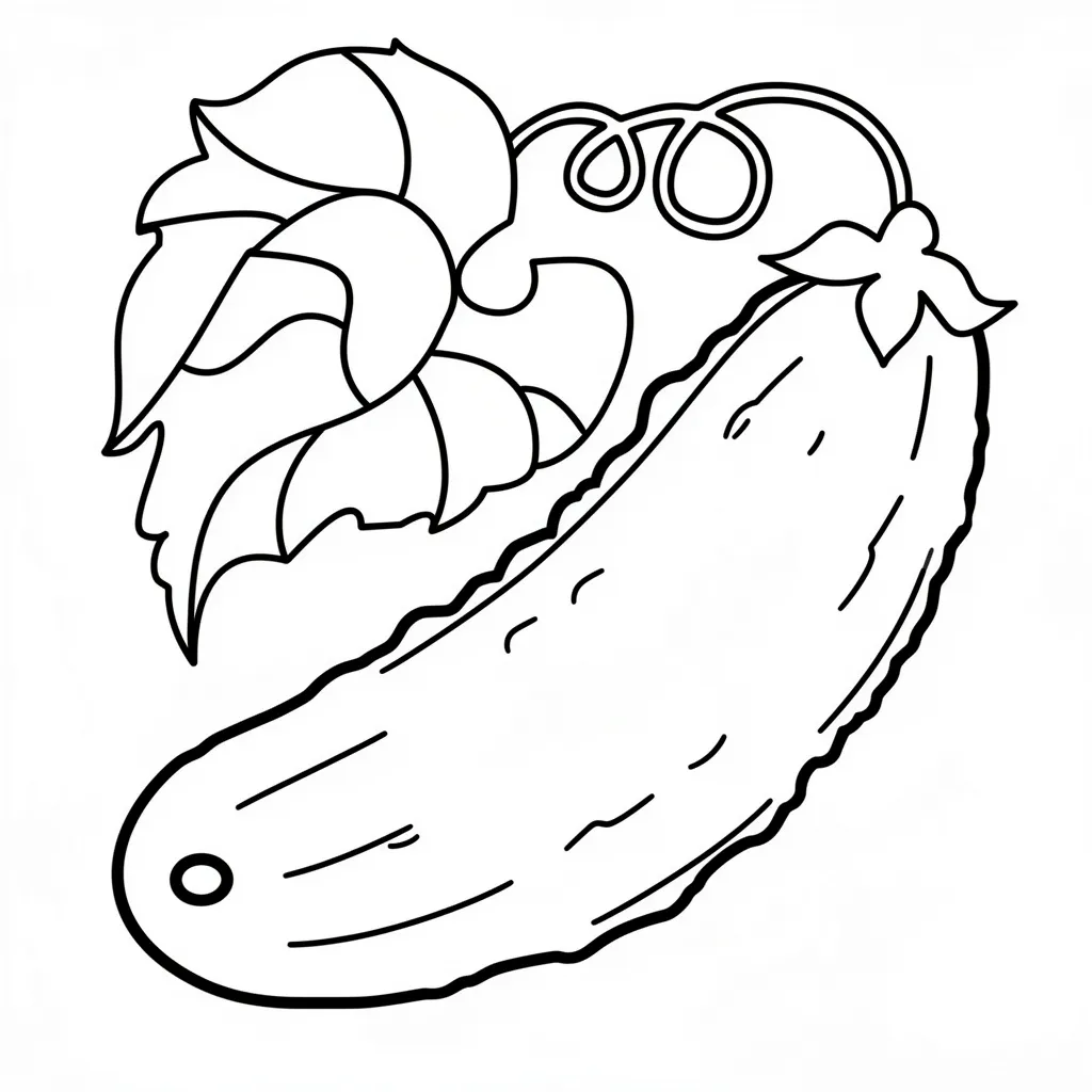 Огурец с листом