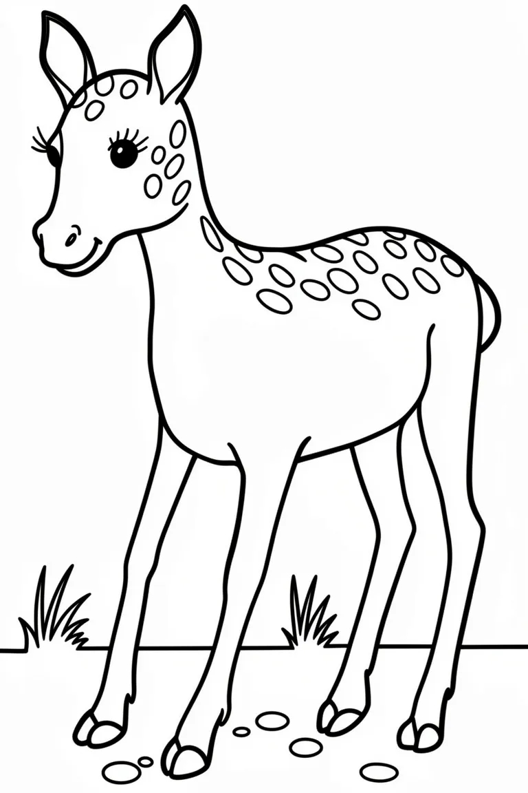 Олененок на лугу