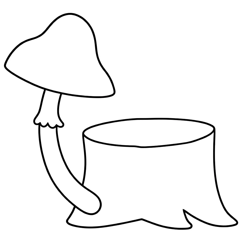 Опенок на пне