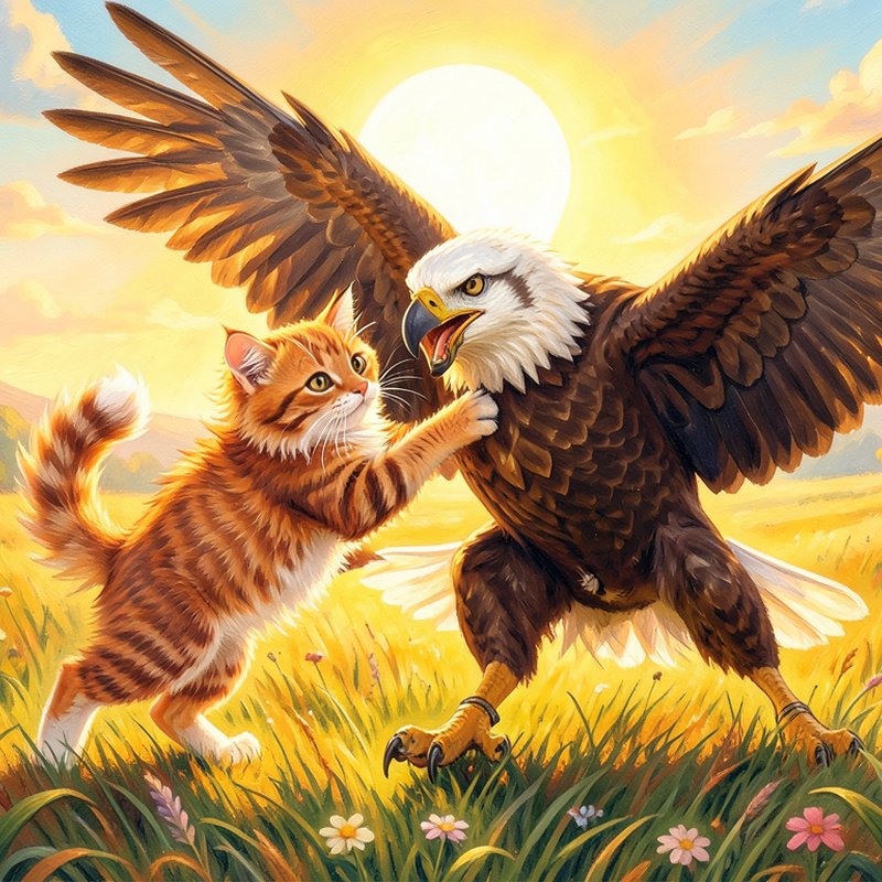 Орёл и кошка