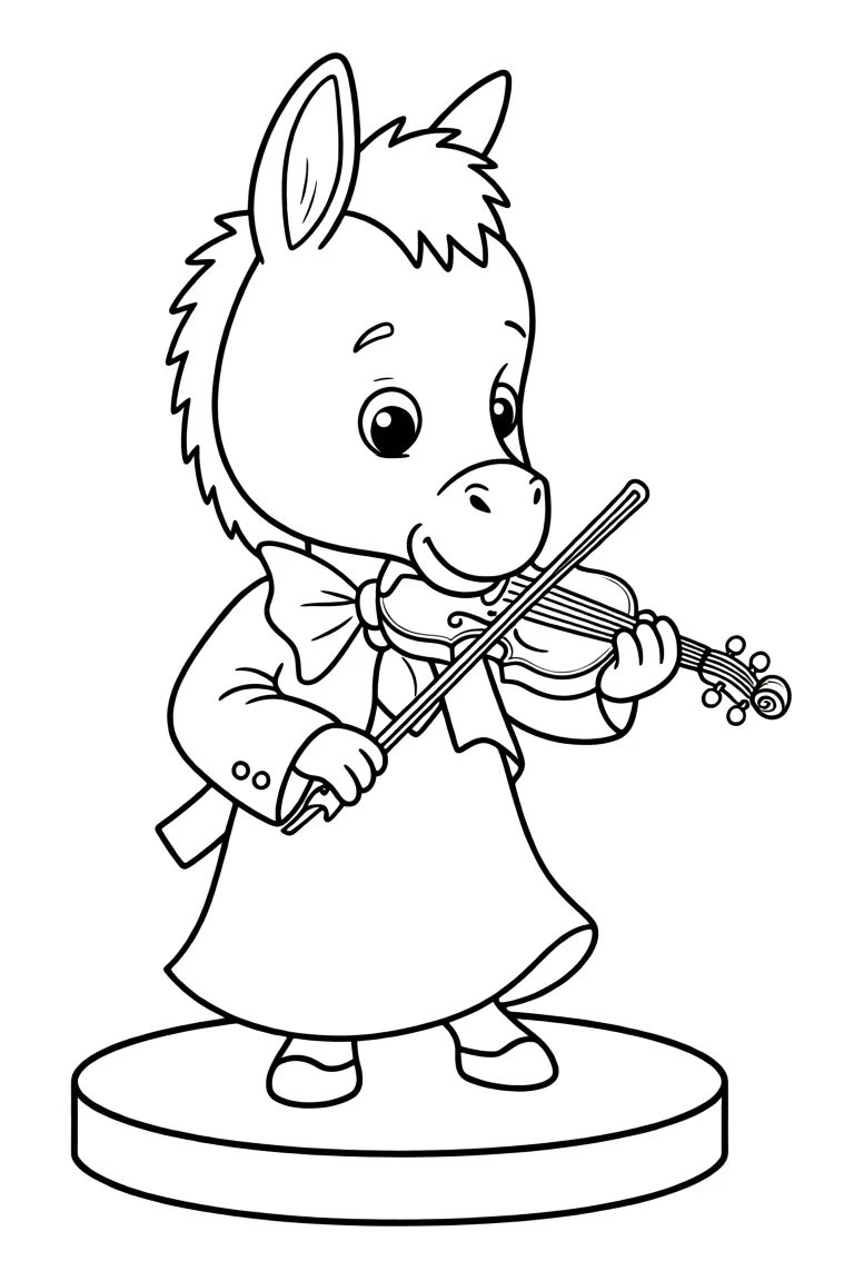 Ослик играет на скрипке