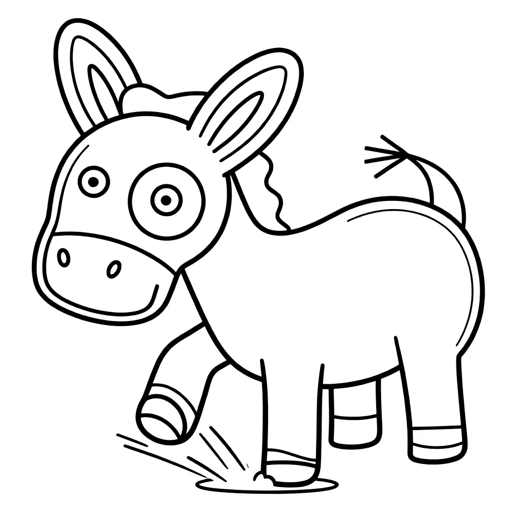 Ослик топает ногой