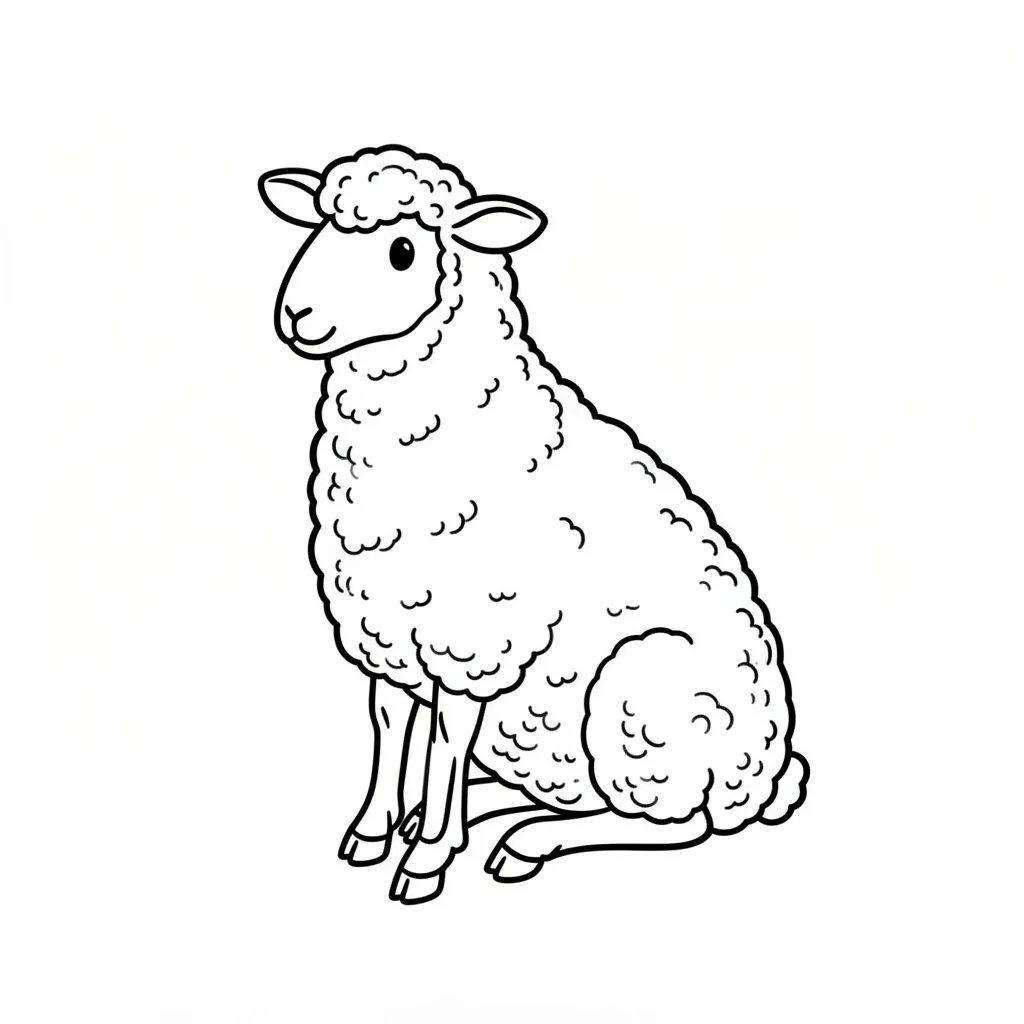 Овца с густой шерстью