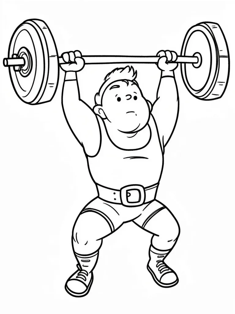 Пауэрлифтер со штангой