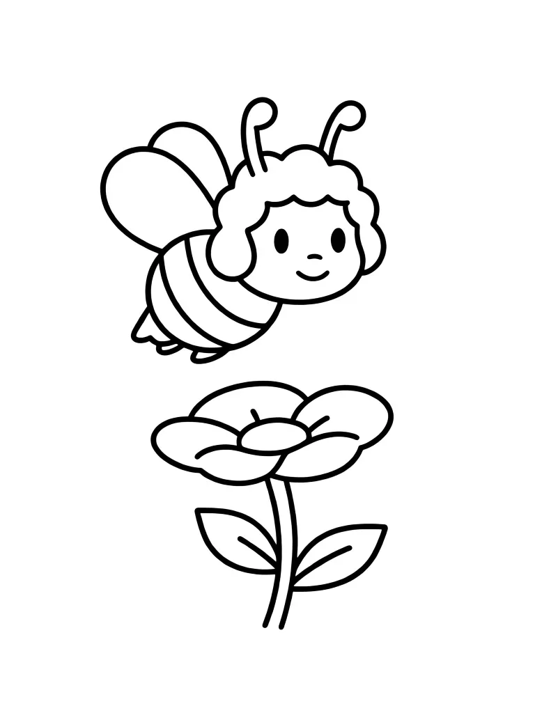 Пчелка над цветочком