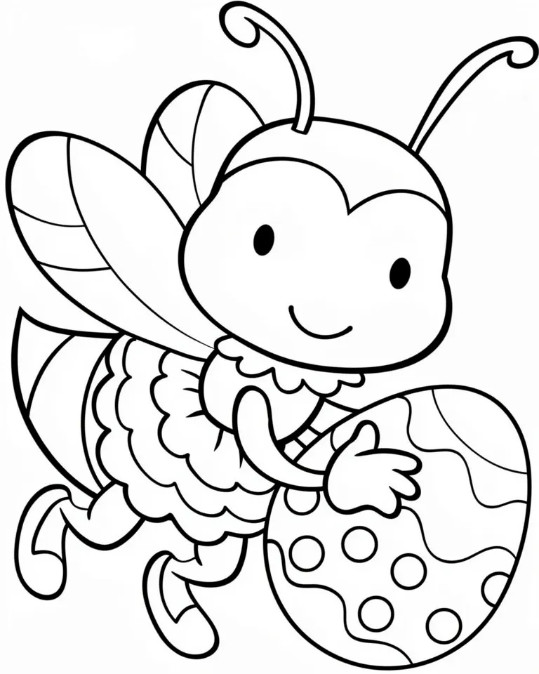 Пчёлка с пасхальным яйцом