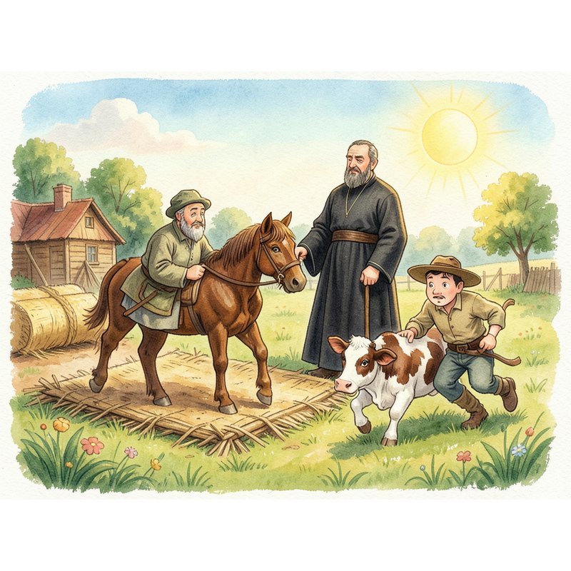 Пэкалэ и Тындалэ на работе у попа