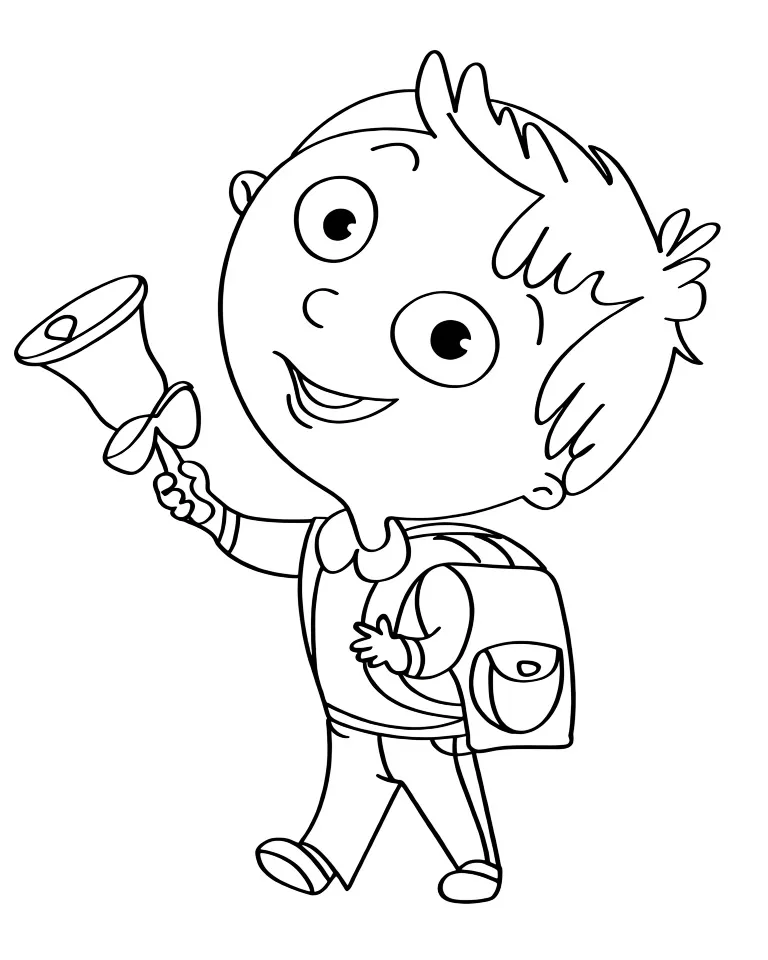 Первоклассник с колокольчиком