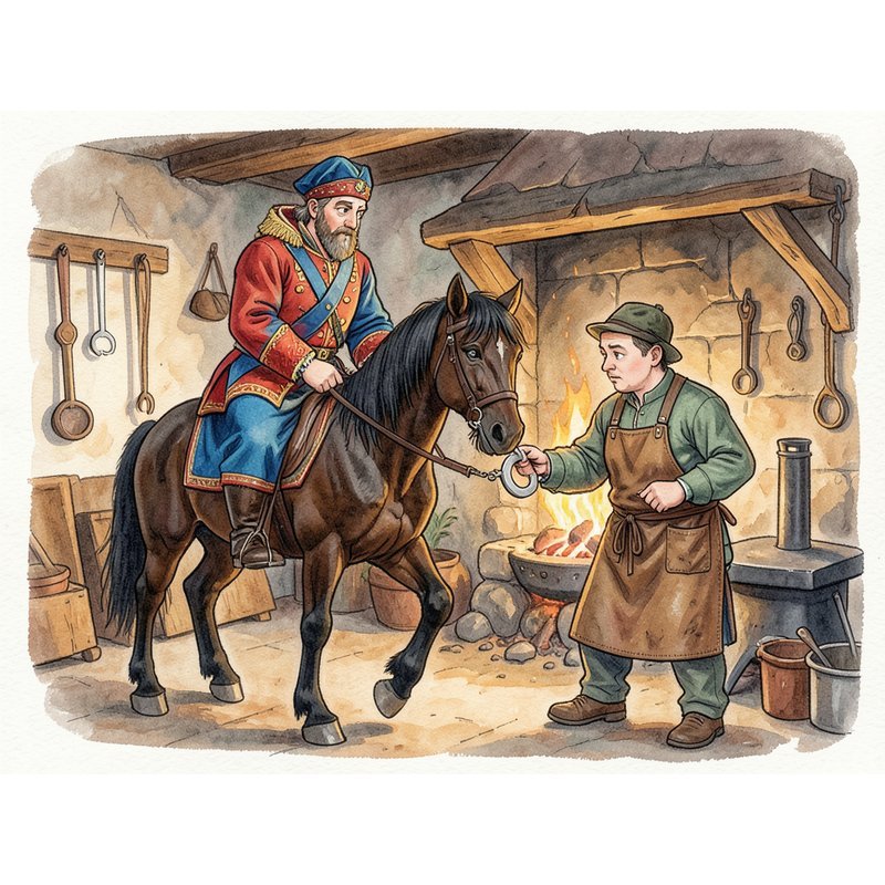 Петр Первый и кузнец