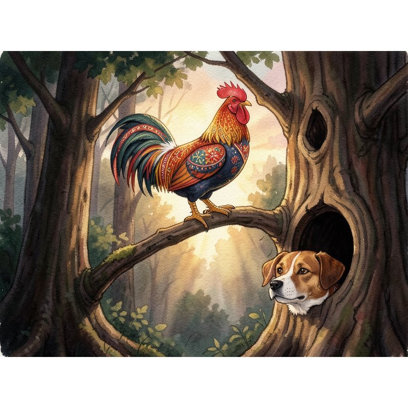 Петух и собака