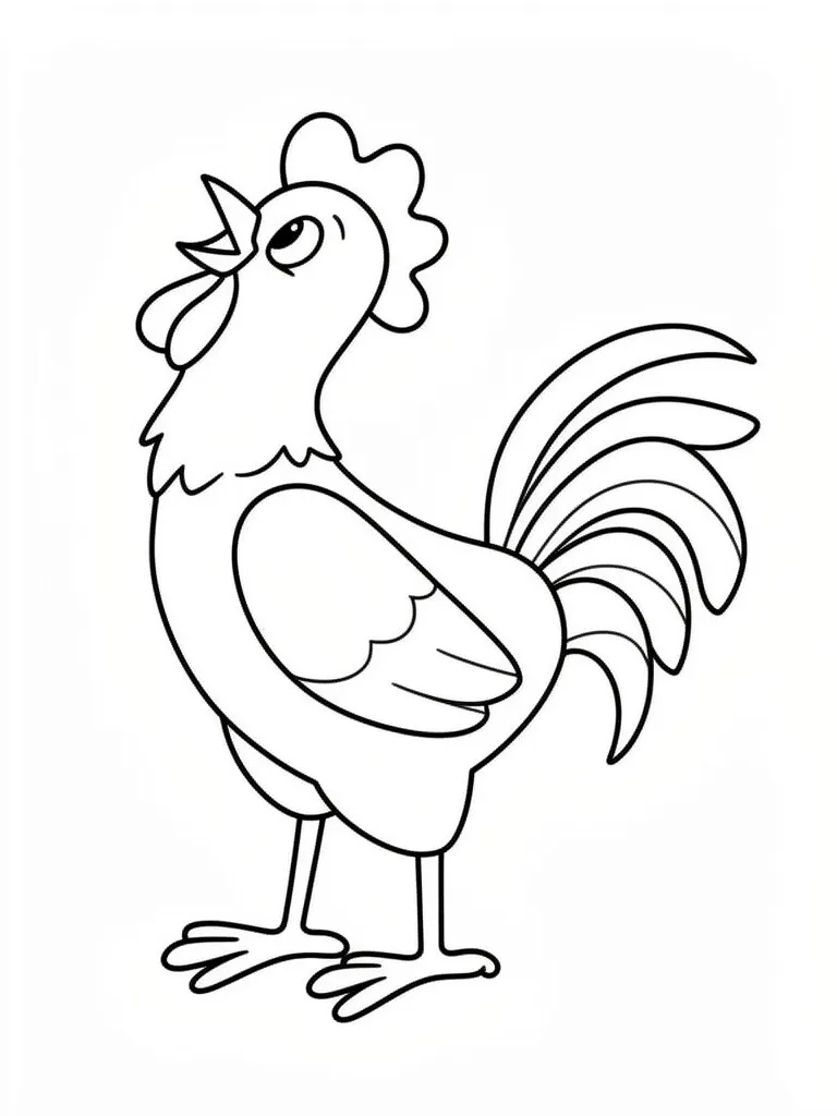 Петух кукарекует