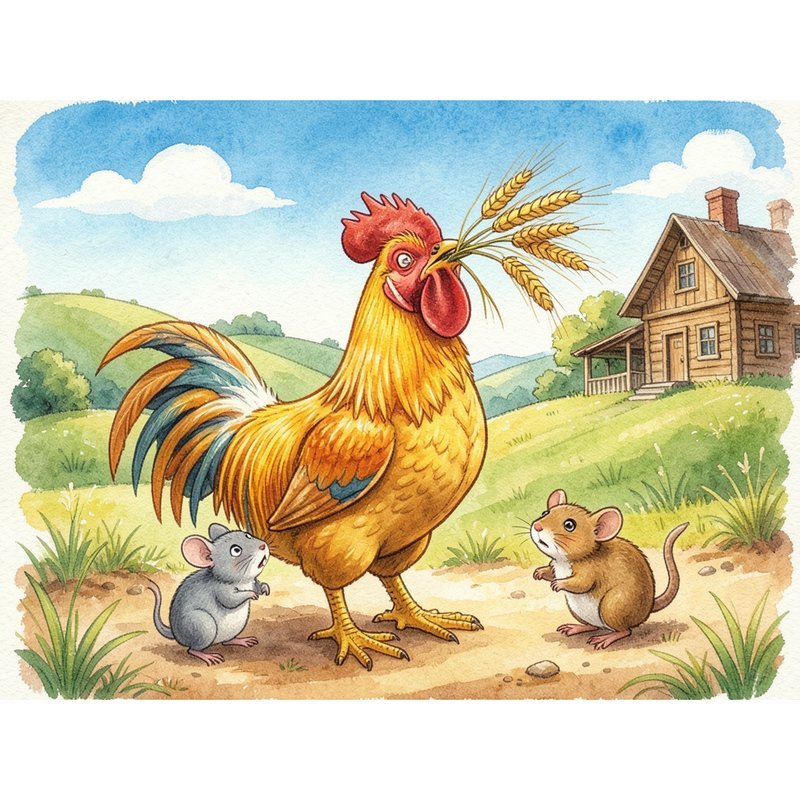 Петушок и два мышонка