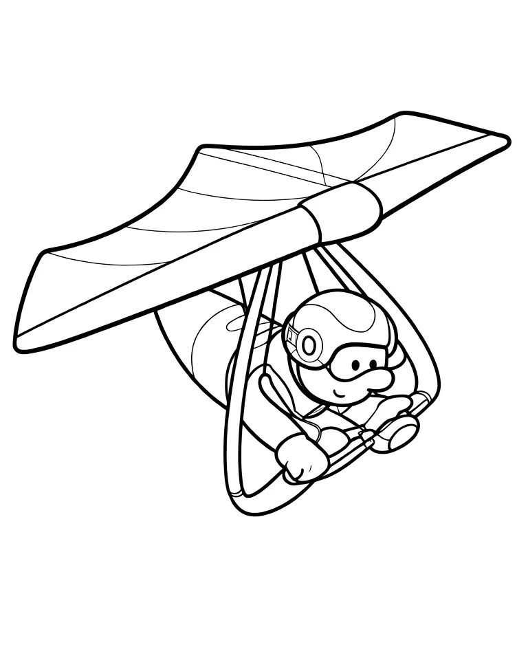 Пилот на дельтаплане