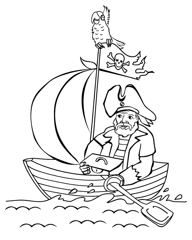 Пират в лодке
