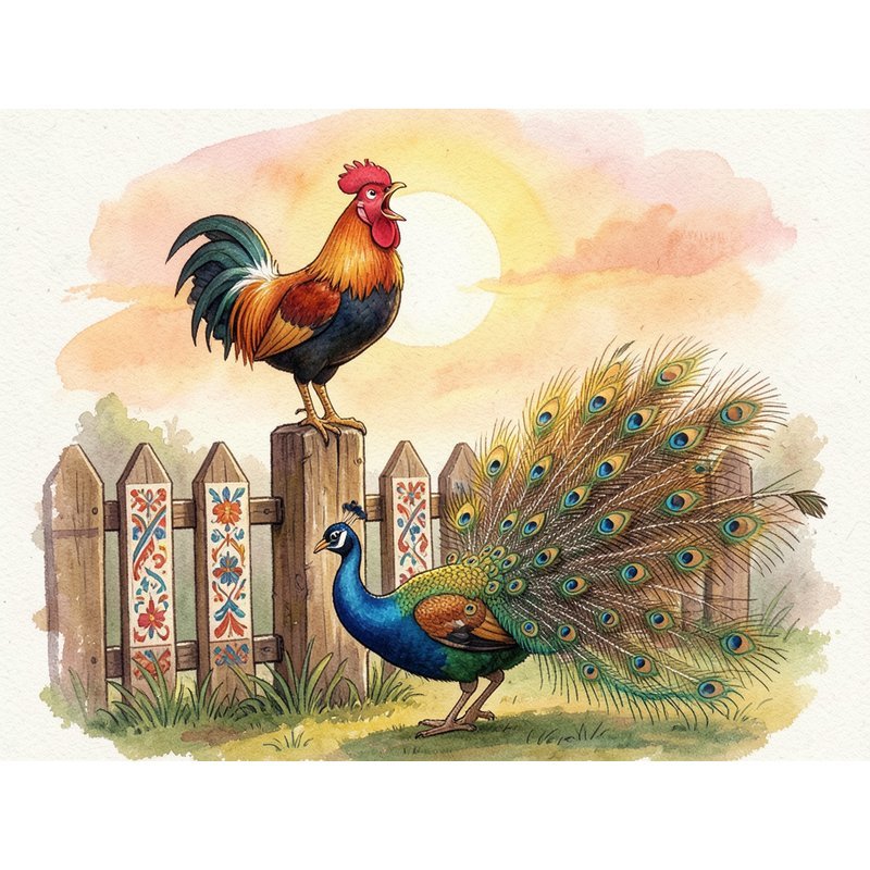 Почему петух поёт на заре