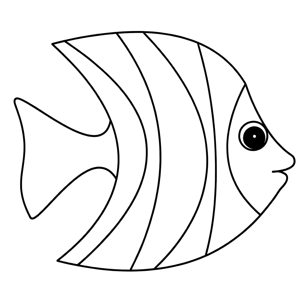 Полосатая аквариумная рыбка