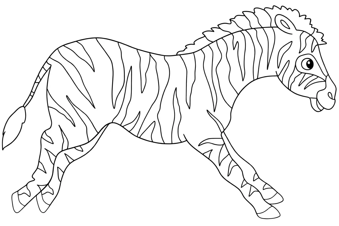 Полосатая зебра