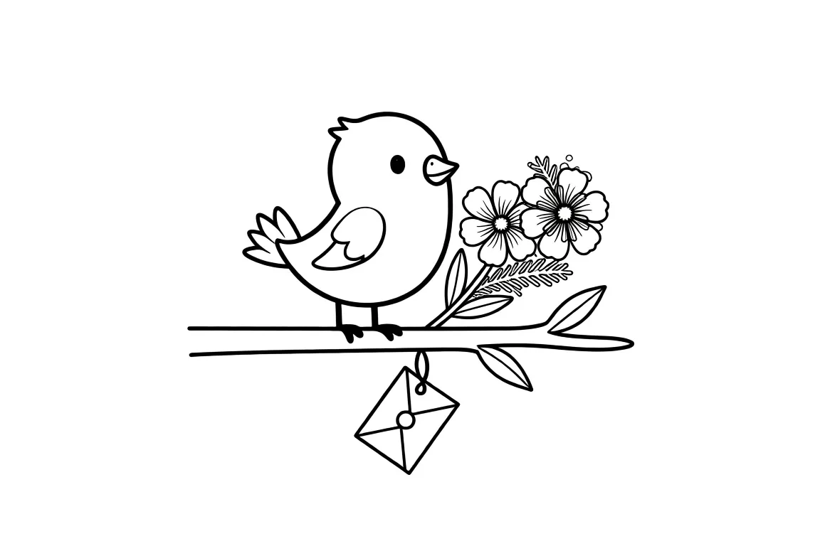 Поздравление от птички