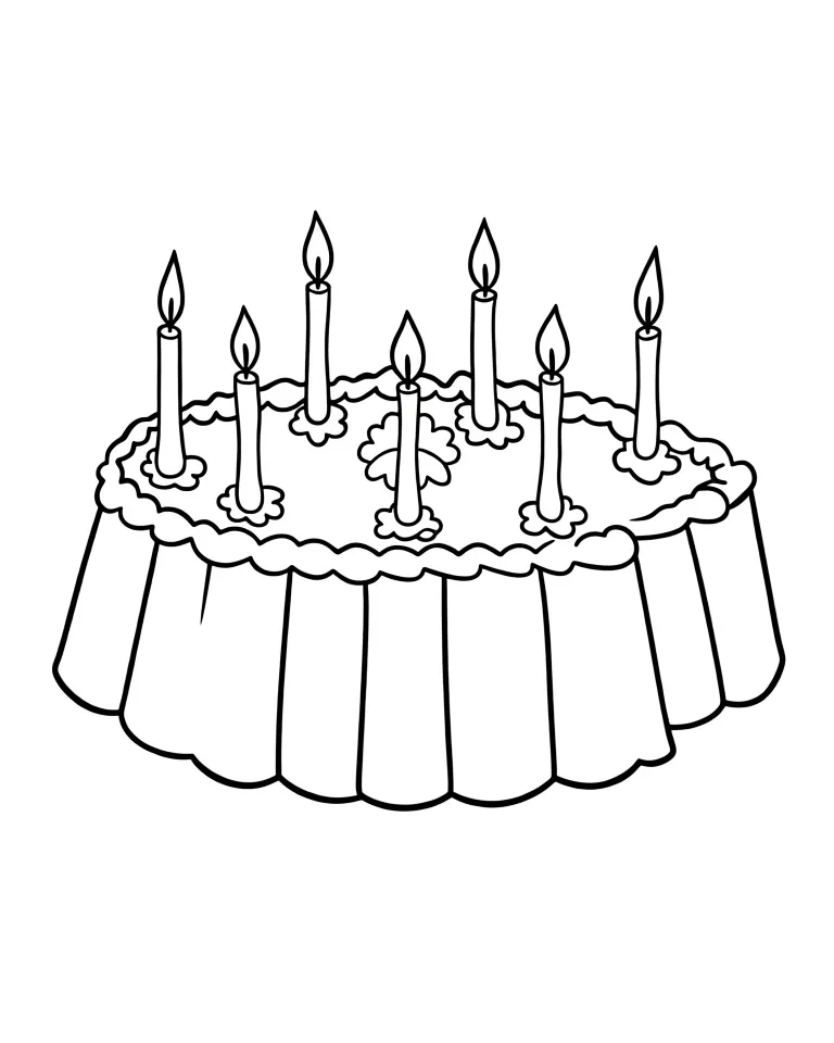 Праздничный торт со свечами