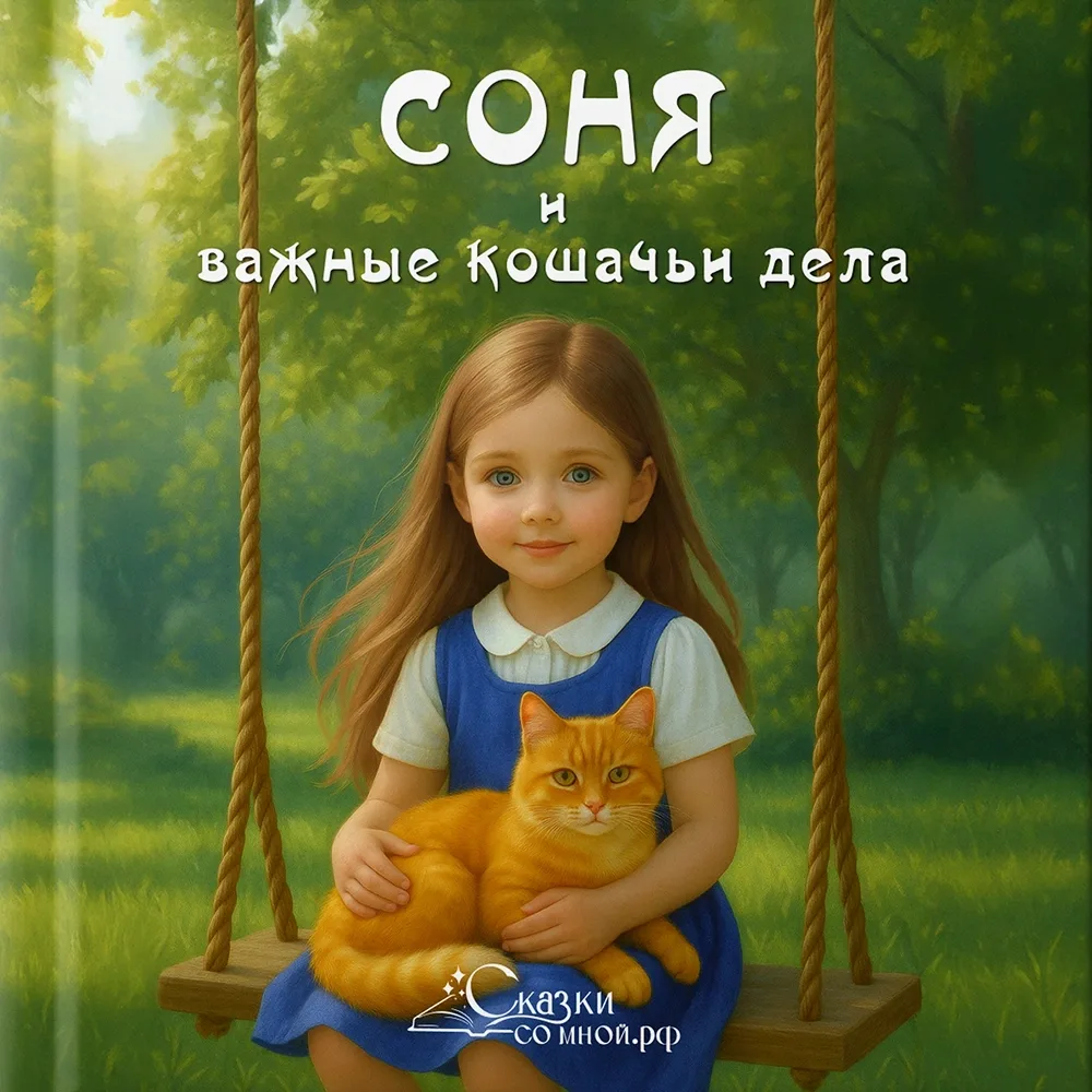 Девочка и важные кошачьи дела