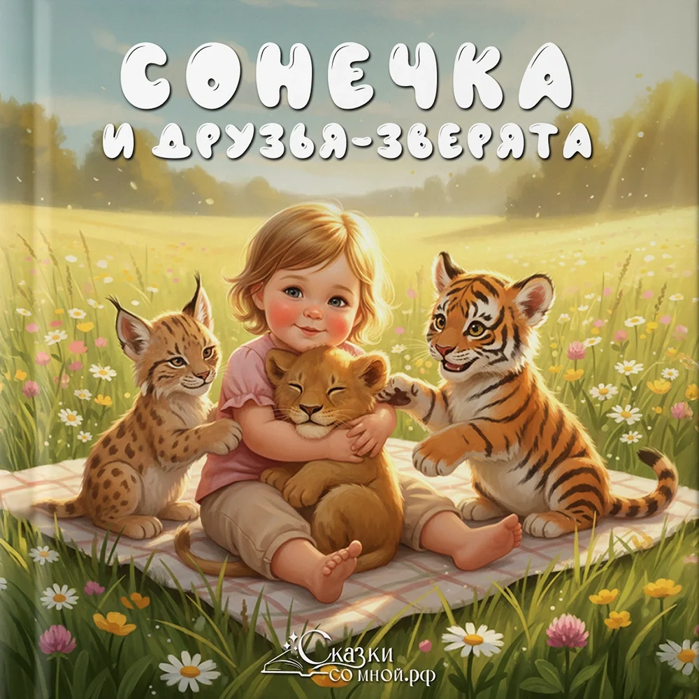 Девочка и друзья-зверята